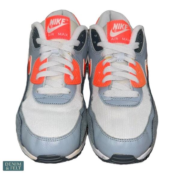 Nike Air Max 90 Essential Pure Platinum Orange Running Shoes Women’s 7.5 - Picture 6 of 16